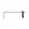 BUONO Walnut Veneer Coffee Table - Front - BUONO Walnut Veneer Coffee Table - Front