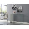 Casabianca BUONO Console Table In High Gloss White Lacquer With Clear Glass - Lifestyle