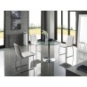 Casabianca BUONO Console Table In High Gloss White Lacquer With Clear Glass - Lifestyle 2