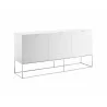 Casabianca VIZZIONE Buffet-Server In High Gloss White Veneer - Angled View - Casabianca VIZZIONE Buffet-Server In High Gloss White Veneer - Angled View