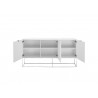Casabianca VIZZIONE Buffet-Server In High Gloss White Veneer - Drawer Opened