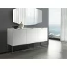 Casabianca VIZZIONE Buffet-Server In High Gloss White Veneer - Lifestyle - Casabianca VIZZIONE Buffet-Server In High Gloss White Veneer - Lifestyle