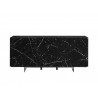 Casabianca STONE Buffet-server In Black in Marbled Glass - Front