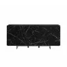 Casabianca STONE Buffet-server In Black in Marbled Glass - Front - Casabianca STONE Buffet-server In Black in Marbled Glass - Front