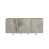 Casabianca STONE Buffet-server In Light Gray in Marbled Glass - Front