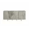 Casabianca STONE Buffet-server In Light Gray in Marbled Glass - Front - Casabianca STONE Buffet-server In Light Gray in Marbled Glass - Front