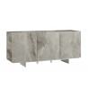 Casabianca STONE Buffet-server In Light Gray in Marbled Glass - Angled