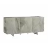 Casabianca STONE Buffet-server In Light Gray in Marbled Glass - Angled - Casabianca STONE Buffet-server In Light Gray in Marbled Glass - Angled