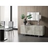 Casabianca STONE Buffet-server In Light Gray in Marbled Glass - Lifestyle