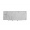 Casabianca STONE Buffet-server In White Marbled Glass - Front