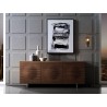 MOON Buffet-server In Walnut Veneer And Brushed Stainless Steel - Lifestyle 2