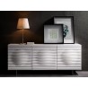 MOON Buffet-server In High Gloss White Lacquer With Brushed Stainless Steel - Lifestyle 2