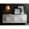 MOON Buffet-server In High Gloss White Lacquer With Brushed Stainless Steel - Lifestyle 2 - MOON Buffet-server In High Gloss White Lacquer With Brushed Stainless Steel - Lifestyle 2