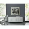 MOON Buffet-server In High Gloss White Lacquer With Brushed Stainless Steel - Lifestyle 3 - MOON Buffet-server In High Gloss White Lacquer With Brushed Stainless Steel - Lifestyle 3