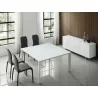MOON Buffet-server In High Gloss White Lacquer With Brushed Stainless Steel - Lifestyle 4 - MOON Buffet-server In High Gloss White Lacquer With Brushed Stainless Steel - Lifestyle 4