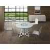 MOON Buffet-server In High Gloss White Lacquer With Brushed Stainless Steel - Lifestyle 1 - MOON Buffet-server In High Gloss White Lacquer With Brushed Stainless Steel - Lifestyle 1
