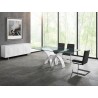 MOON Buffet-server In High Gloss White Lacquer With Brushed Stainless Steel - Lifestyle 6