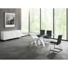 MOON Buffet-server In High Gloss White Lacquer With Brushed Stainless Steel - Lifestyle 6 - MOON Buffet-server In High Gloss White Lacquer With Brushed Stainless Steel - Lifestyle 6