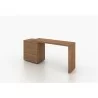 NEST Collection Walnut Veneer Extendable Office Desk  - NEST Collection Walnut Veneer Extendable Office Desk 
