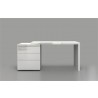 NEST Collection High Gloss White Lacquer Office Desk  - Front