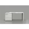 NEST Collection High Gloss White Lacquer Office Desk  - Front - NEST Collection High Gloss White Lacquer Office Desk  - Front