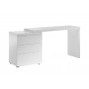 Casabianca NEST Office Desk In High Gloss White Lacquer - Angled