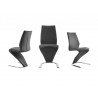 BOULEVARD Dark Gray Eco-leather Dining Chair - Lifestyle