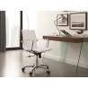 Casabianca ARCHIE Office Desk In High Gloss Walnut Veneer With Clear Glass - Lifestyle 2