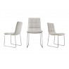 LEANDRO Light Gray Dining Chair - Set of 3