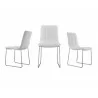 LEANDRO White Dining Chair - Set of 3 - LEANDRO White Dining Chair - Set of 3