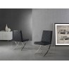 Casabianca LOFT Dining Chair In Black Pu-leather With Stainless Steel Base - Lifestyle 1