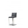 LOFT Collection Gray Eco-leather With Stainless Steel Bar Stool - Folded