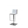 LOFT Collection White Eco-leather With Stainless Steel Bar Stool
