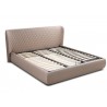 Casabianca Home AGOURA King Size Bed In Taupe Pu With Storage - Angled with Frame