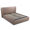 Casabianca AGOURA Queen Size Bed In Taupe Pu With Storage - Frame Angled View