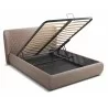 Casabianca AGOURA Queen Size Bed In Taupe Pu With Storage - Frame Folded - Casabianca AGOURA Queen Size Bed In Taupe Pu With Storage - Frame Folded
