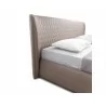 Casabianca AGOURA Queen Size Bed In Taupe Pu With Storage - Headboard Angle - Casabianca AGOURA Queen Size Bed In Taupe Pu With Storage - Headboard Angle