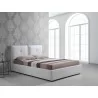 Casabianca ARIA Queen Size Bed In White Pu-leather With Taupe Pu Piping And Storage - Lifestyle - Casabianca ARIA Queen Size Bed In White Pu-leather With Taupe Pu Piping And Storage - Lifestyle