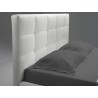 Casabianca MARIO Full Size Bed In White Pu-leather Tufted Headboard With Storage - Headboard Close-up