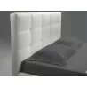 Casabianca MARIO Full Size Bed In White Pu-leather Tufted Headboard With Storage - Headboard Close-up - Casabianca MARIO Full Size Bed In White Pu-leather Tufted Headboard With Storage - Headboard Close-up