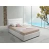 Casabianca LUIGI Full Size Bed In White Pu-leather Tufted Headboard With Storage - Lifestyle - Casabianca LUIGI Full Size Bed In White Pu-leather Tufted Headboard With Storage - Lifestyle