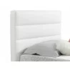Casabianca LUIGI Full Size Bed In White Pu-leather Tufted Headboard With Storage - Headboard Close-up - Casabianca LUIGI Full Size Bed In White Pu-leather Tufted Headboard With Storage - Headboard Close-up