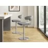 Casabianca FAIRMONT Bar Stool With Brushed Stainless Steel Base in Gray - Lifestyle - Casabianca FAIRMONT Bar Stool With Brushed Stainless Steel Base in Gray - Lifestyle