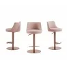 Casabianca ELEMENT Element Bar Stool In Dusty Pink and Rose Gold Stainless Steel Base - 3 Sides - Casabianca ELEMENT Element Bar Stool In Dusty Pink and Rose Gold Stainless Steel Base - 3 Sides
