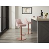 Casabianca ELEMENT Element Bar Stool In Dusty Pink and Rose Gold Stainless Steel Base - Lifestyle