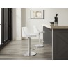 Casabianca ELEMENT Element Bar Stool In White and Stainless Steel Base - Lifestyle