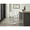 Casabianca ELEMENT Element Bar Stool In White and Stainless Steel Base - Lifestyle - Casabianca ELEMENT Element Bar Stool In White and Stainless Steel Base - Lifestyle
