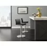 Casabianca VENETIAN Bar Stool In Black With Brushed Stainless Steel Base - Lifestyle - Casabianca VENETIAN Bar Stool In Black With Brushed Stainless Steel Base - Lifestyle