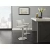 Casabianca VENETIAN Bar Stool In Light Gray With Brushed Stainless Steel Base - Lifestyle - Casabianca VENETIAN Bar Stool In Light Gray With Brushed Stainless Steel Base - Lifestyle