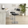 Casabianca HARBOR Bar Stool In Black With Brushed Stainless Steel Base - Lifestyle